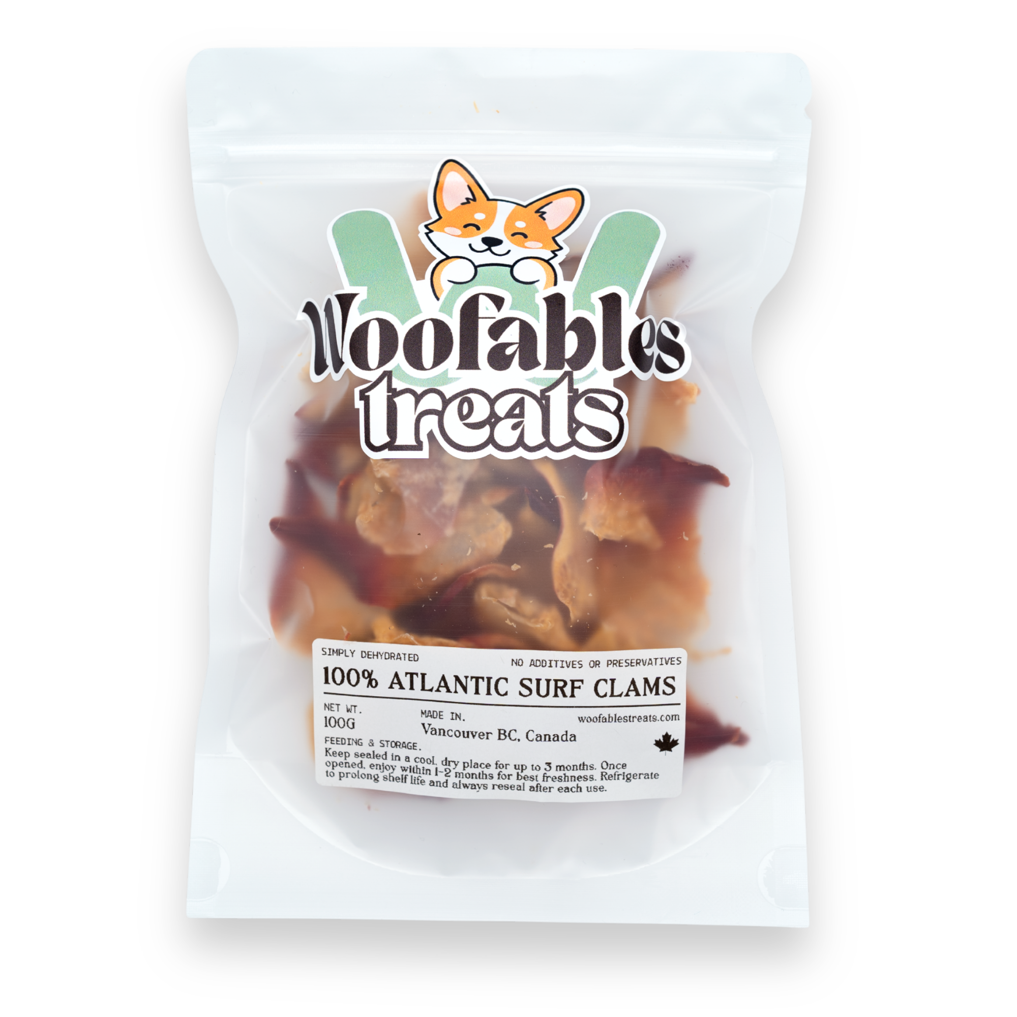 100% Dehydrated Atlantic Surf Clams