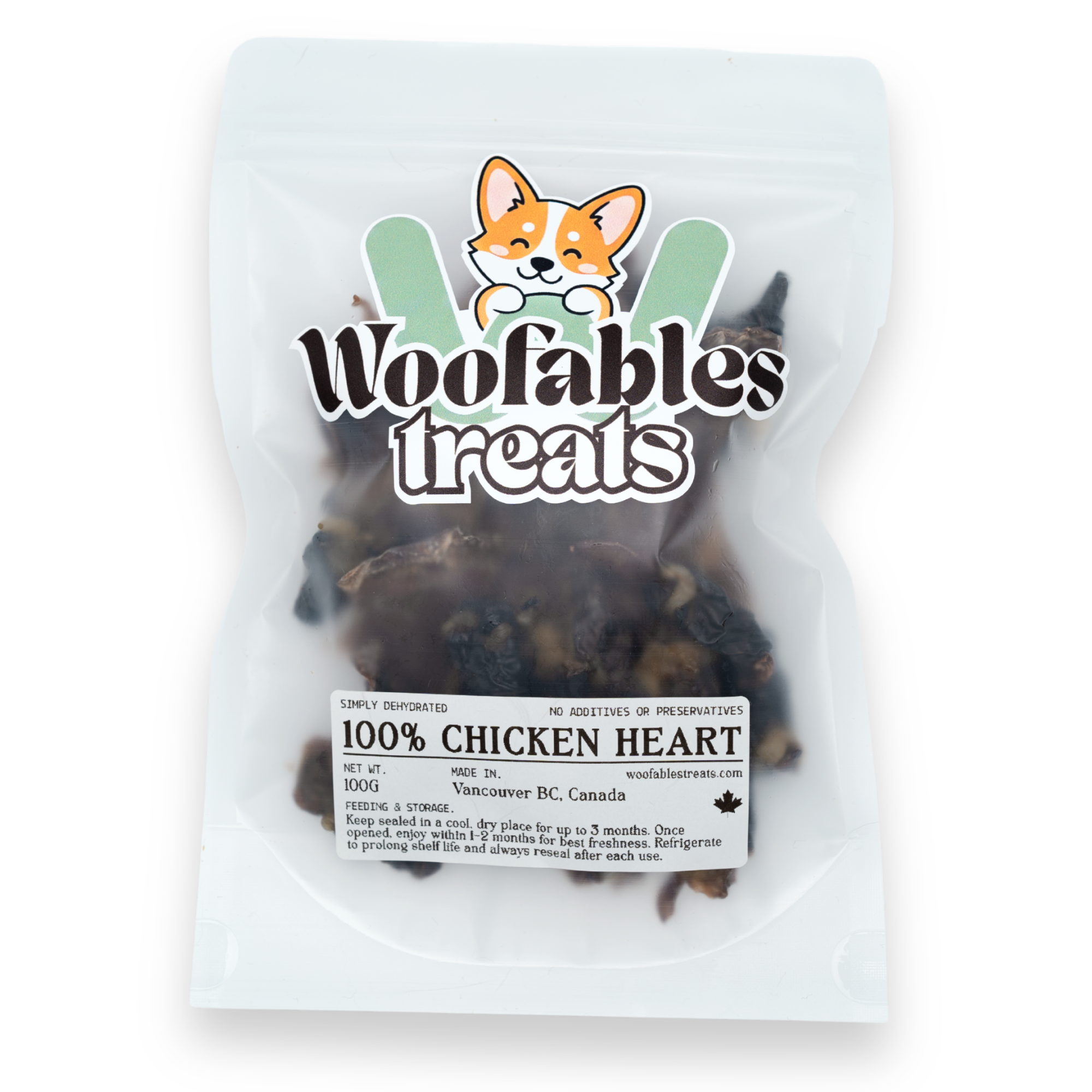 100% Dehydrated Chicken Heart